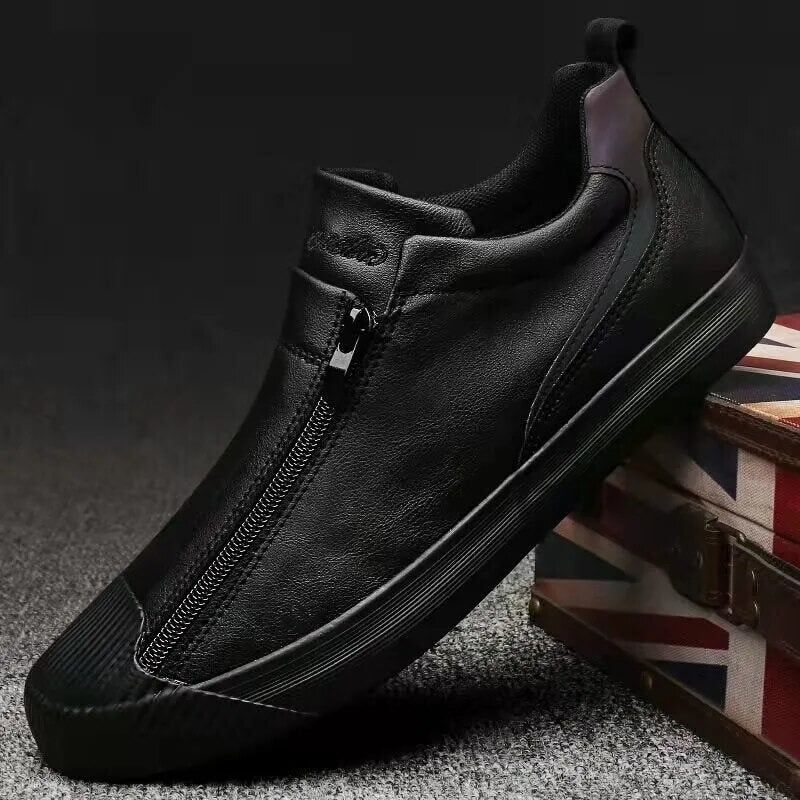 Chaussures vulcanisées en cuir microfibre pour hommes