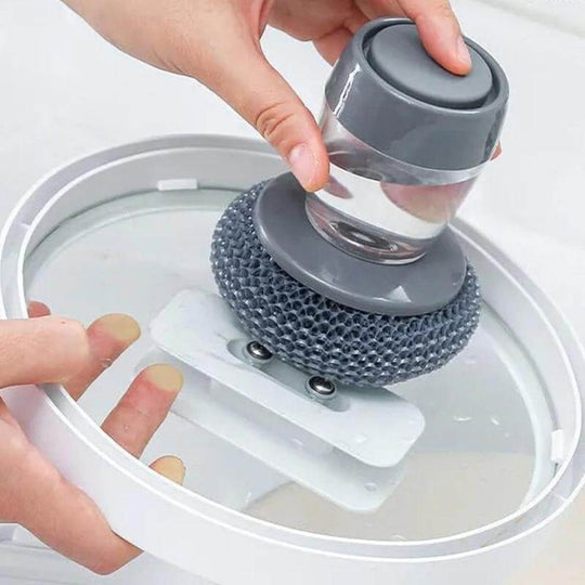 Brosse ergonomique pour distributeur de savon
