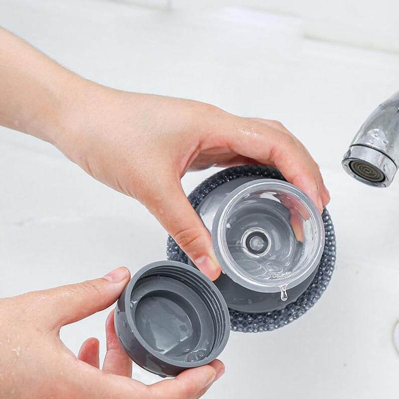 Brosse ergonomique pour distributeur de savon
