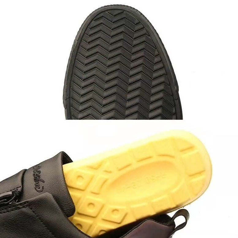 Chaussures vulcanisées en cuir microfibre pour hommes