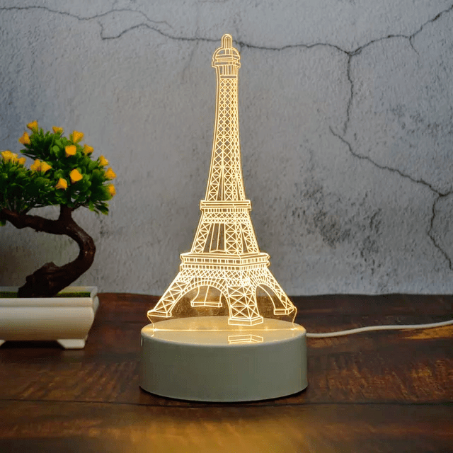 Lampe à illusion 3D Tour Eiffel