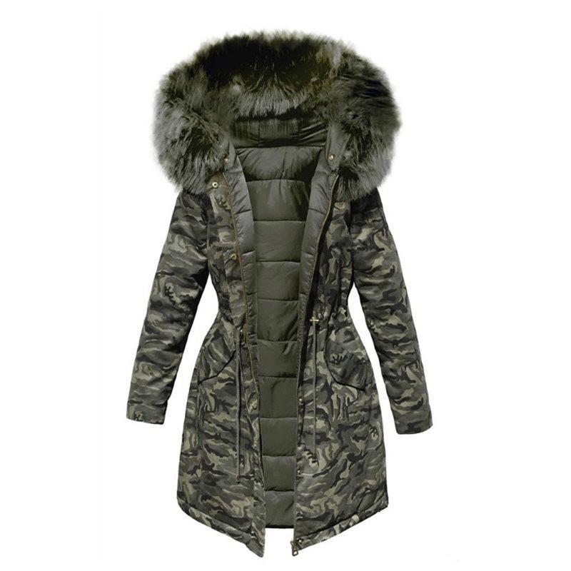 Manteau d'hiver Camo pour femmes