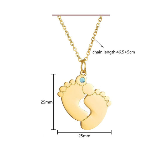 Collier de pieds de bébé personnalisé