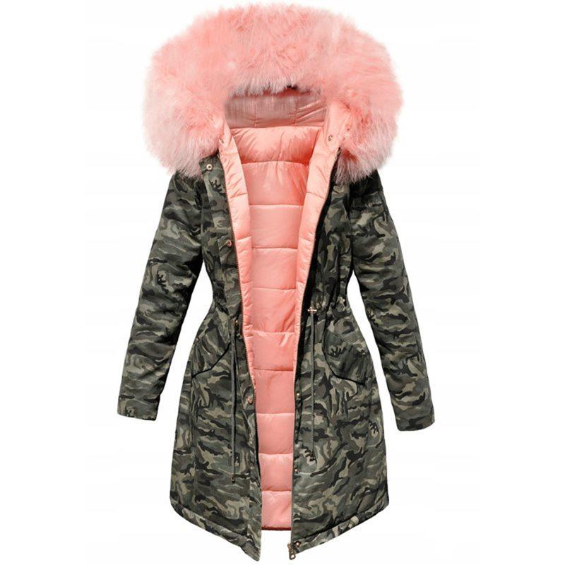 Manteau d'hiver Camo pour femmes