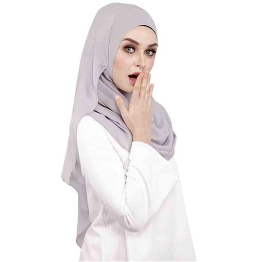 Hijab instantané en mousseline de soie à double boucle