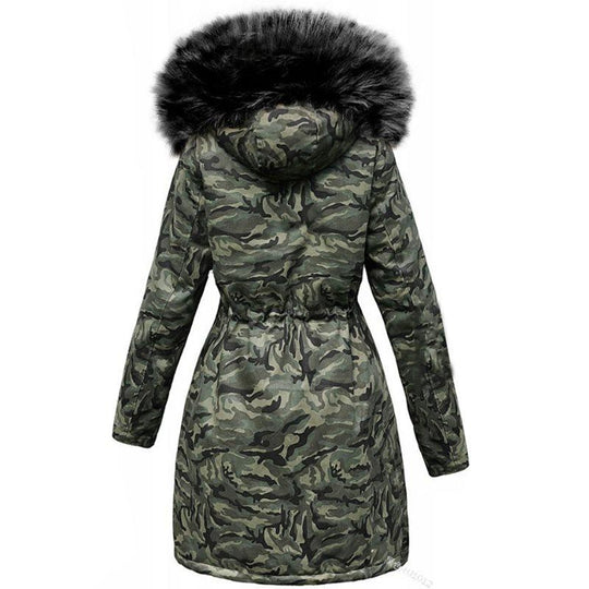 Manteau d'hiver Camo pour femmes