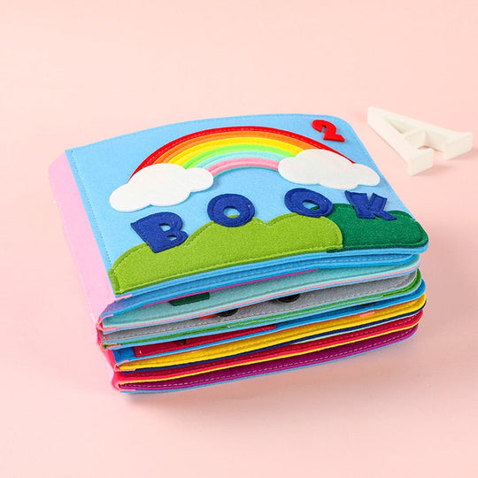 Livre de tissu pour bébé Montessori