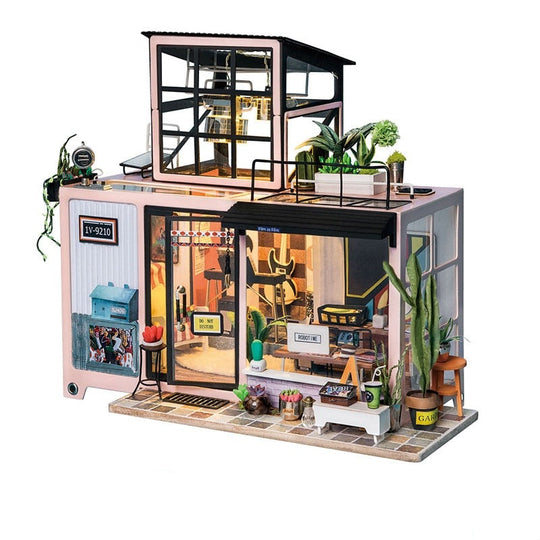Kit de maison miniature en bois à monter soi-même