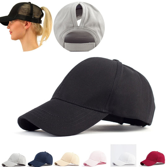 Casquette de baseball à chignon désordonné