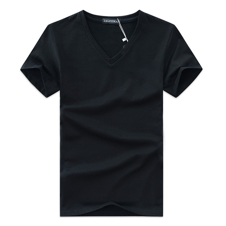 T-shirt col en V à coupe étroite pour hommes
