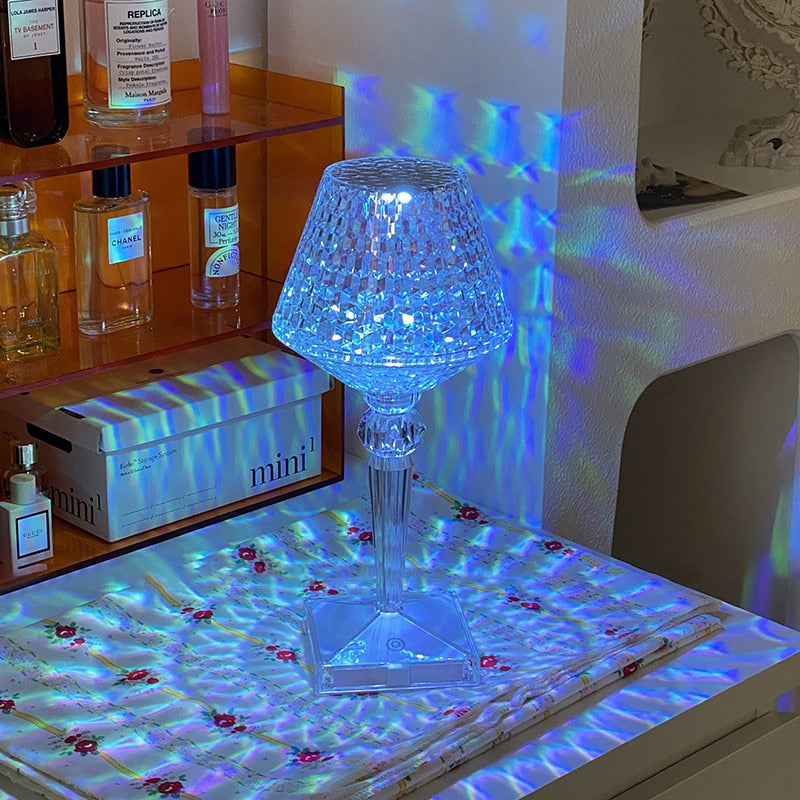 HURRISE Ampoule en cristal E27 AC85-265V 3W LED RVB Cristal Ampoule  Ambiance Fête Lampe avec Télécommande (Violet)