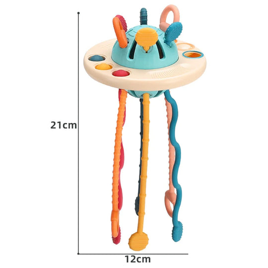 Jouets à tirer en silicone UFO