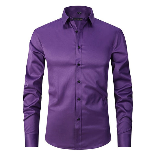 Chemise cintrée anti-rides pour hommes