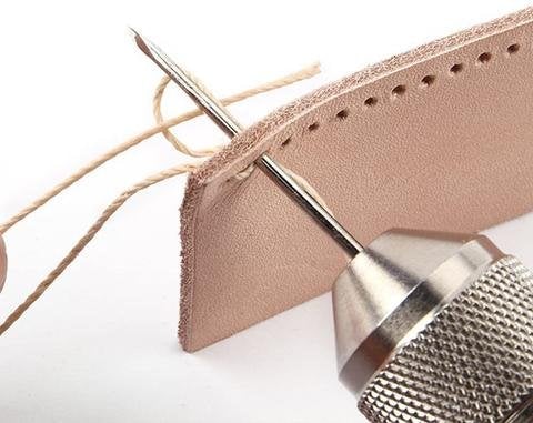 LYUMO Kit de poinçon à coudre, couture de verrouillage automatique,  bricolage à la main en cuir outil de couture à la main Kit de couture  poinçon de point de verrouillage + 2