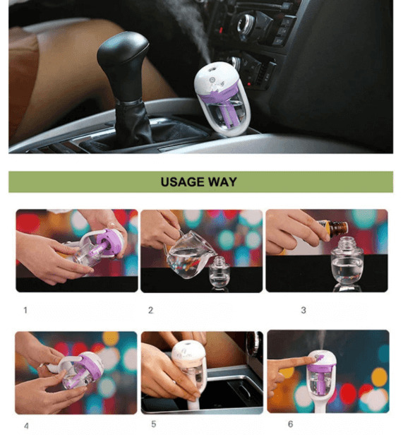 Humidificateur d'aromathérapie pour voiture