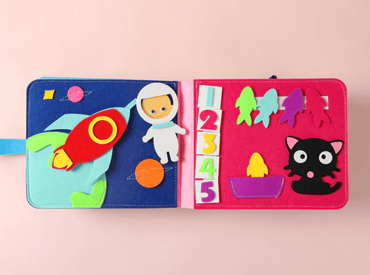 Livre de tissu pour bébé Montessori