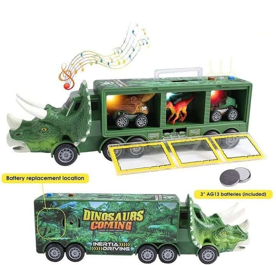 Camion de transport de dinosaures