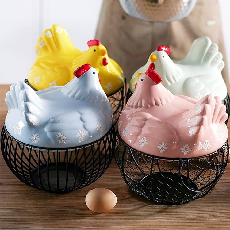 Panier de rangement des œufs en céramique