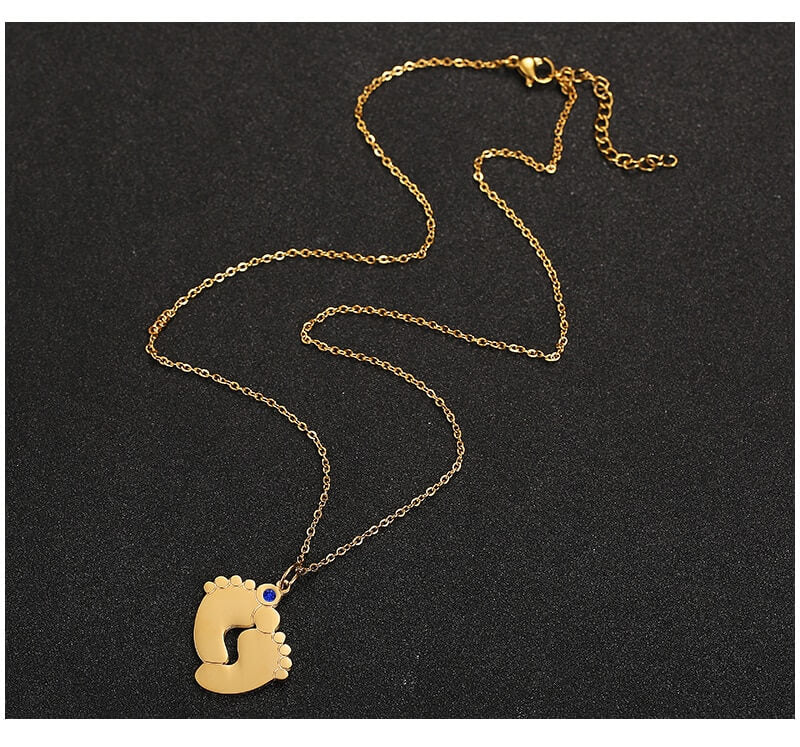 Collier de pieds de bébé personnalisé