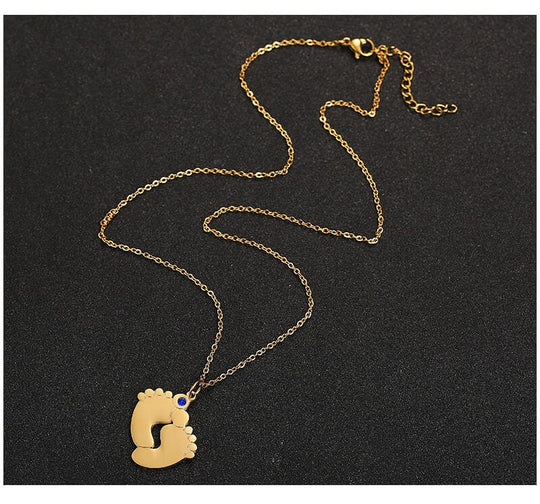 Collier de pieds de bébé personnalisé