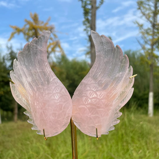 Ailes d'ange en quartz rose