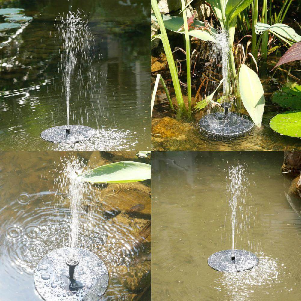Mini fontaine solaire 62 pompe à eau, bain d'oiseaux flottant, sécuritaires  de jardin, piscine, aquariums