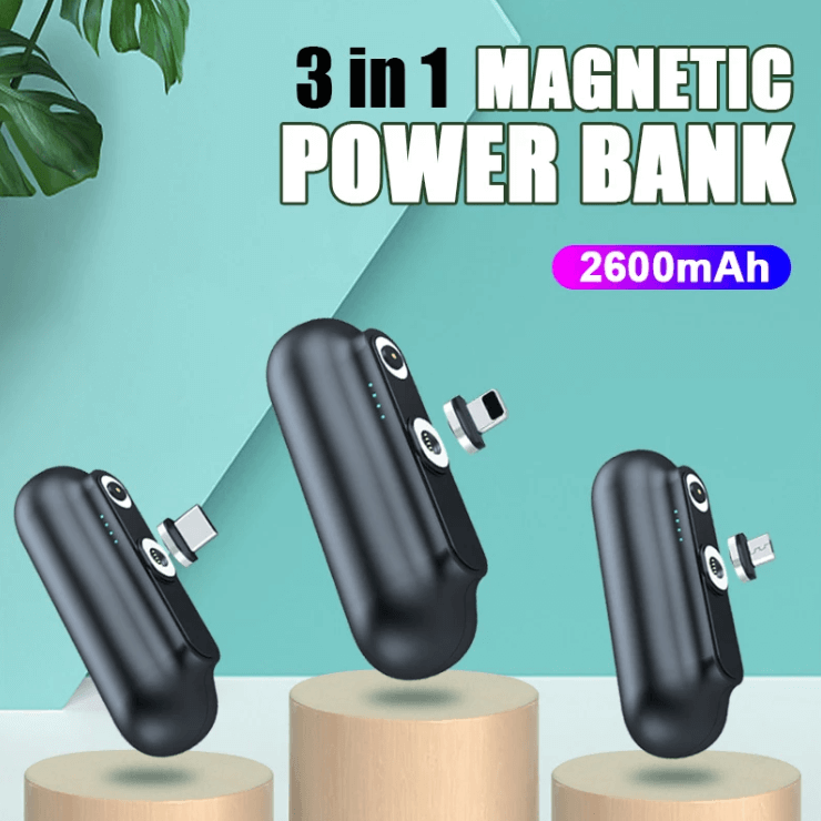 Banque d'énergie magnétique portable